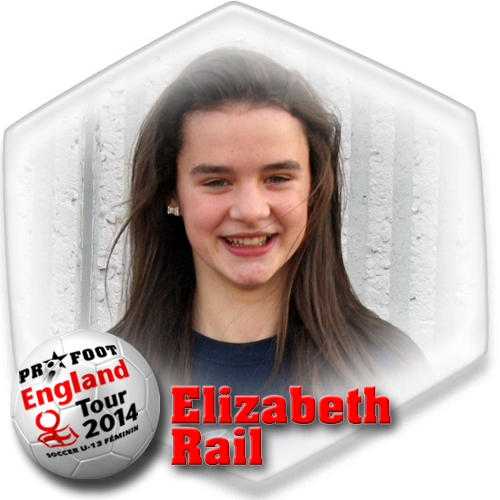 Elizabeth Rail, soccer Pro-Foot, England tour 2014
