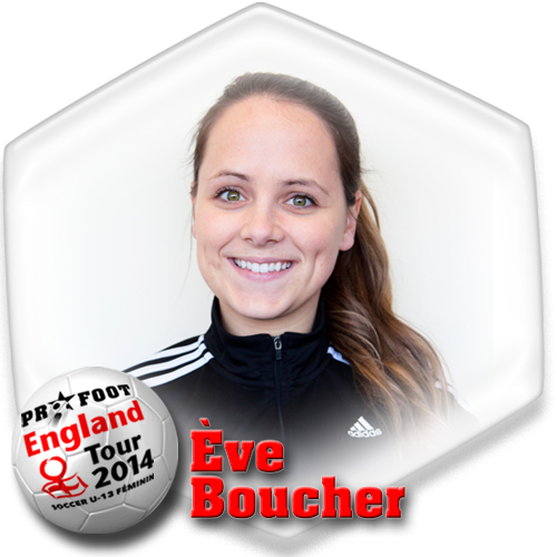 Ève Boucher, soccer Pro-Foot, England tour 2014