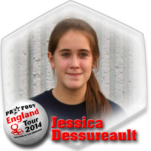 Jessica Dessureault, soccer Pro-Foot, England tour 2014