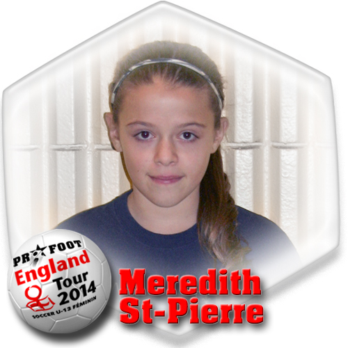 Meredith St-Pierre, soccer Pro-Foot, England tour 2014