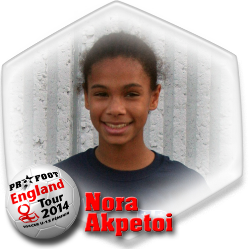 Nora Akpetoi, soccer Pro-Foot, England tour 2014