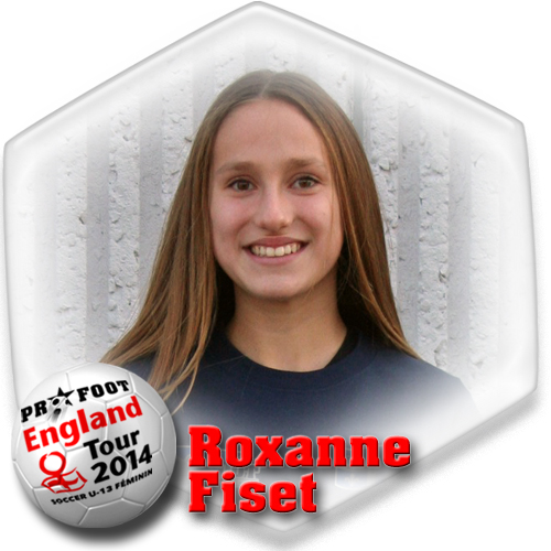 Roxanne Fiset, soccer Pro-Foot, England tour 2014